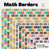 Math Page Borders - Pi Day Clipart - Square Letter Size Go