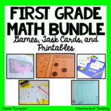 Math Partner Games, Task Cards, and Printables for First Grade