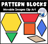 Math Pattern Blocks Digital Movable Clip Art {Whimsy Works