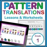 Math Pattern Translations Activities and Worksheets for Gr