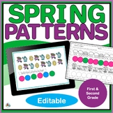 Math Patterning Spring Activities and Math Pattern Workshe