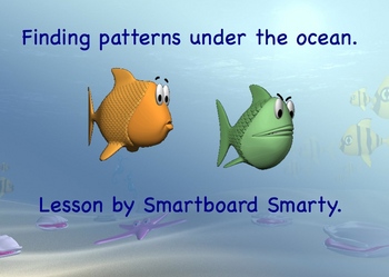 Preview of Math Patterns Kindergarten, First Grade  Smartboard Lesson