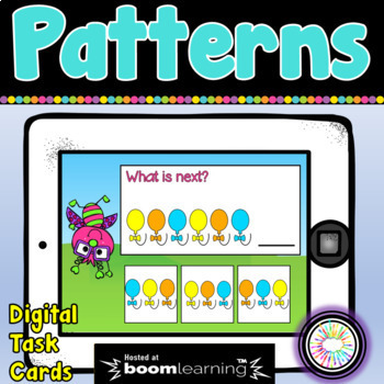 Preview of Math Patterns Sequencing Boom Cards™