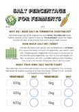 Math Percentage Worksheet Fermented Vegetable Recipes