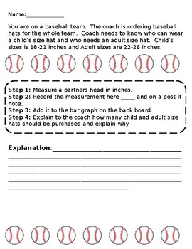 Preview of Math Performance Task- Practice measuring and plotting data Grade 4