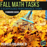 Math Performance Task Problems Grade 2 - 3 Fall Theme | Pr