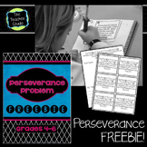 Math Problem Solving Freebie: Teaching Perseverance