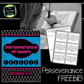 Preview of Math Problem Solving Freebie: Teaching Perseverance