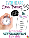 Math Phrase: 4th Grade Math Vocabulary Game {EDITABLE}