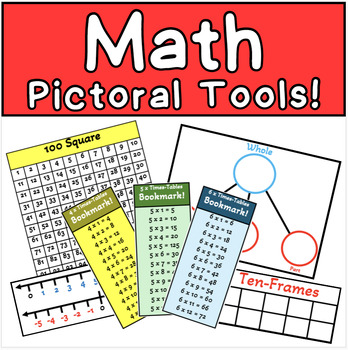 Preview of Math Pictoral Tools! (Ten Frames, Whole-Part Model, Times-Tables & much more!)