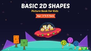 Preview of Basic 2D Shapes : Math Picture Book for Kids Aged 3 to 5