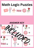 Math Picture Logic Puzzles - Valentine's Themed