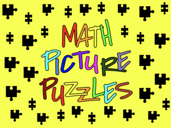 Preview of Math Picture Puzzles EDITABLE