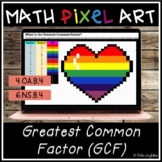 Math Pixel Art - Greatest Common Factor (GCF) Digital Activity