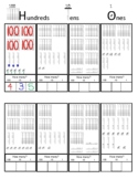 Math - Place Value - Ones, Tens, Hundreds Visuals - 100-50