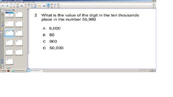 Preview of Math Place Value, Third grade SOL review, Senteo Smart board quiz