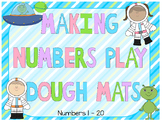 Math Play Dough Mats; Numbers 1 - 20