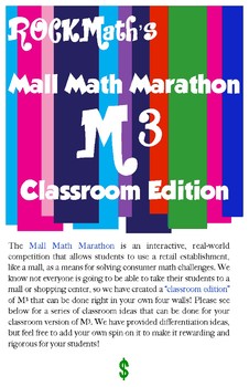 Preview of Mall Math Marathon: Classroom Edition