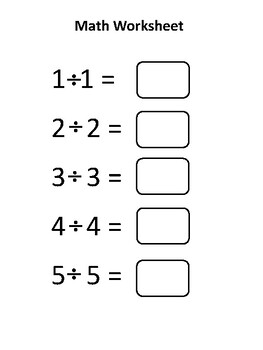Preview of Math : Plus,Minus, Multiplied and Divide numbers worksheet