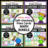 Math Poke Card BUNDLE | Addition and Subtraction - Time - 