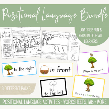 Preview of Math Positional Language Bundle - Worksheets, Digital Slides, Displays + More