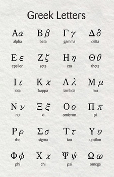 Greek Alphabet Chart Pdf
