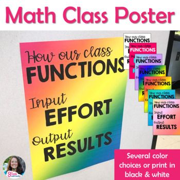Preview of Math Poster How Our Class Functions Classroom Decor Poster