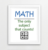 Math Poster Printable Art Classroom Decor - Funny Math Print