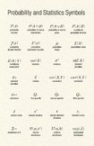 Math Poster - Probability and Statistics Symbols