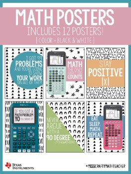 Preview of Math Posters [ Color + Black & White ]