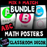 Math Posters BUNDLE - ABCs of Math Classroom Decor Alphabet