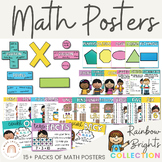 Math Posters - Rainbow Decor - BUNDLE