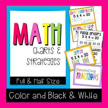 Preview of Math Posters and Strategies/Skills  ll (Color and Black & White)