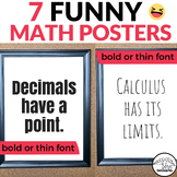 Back to School Math Classroom Decor - Math Posters Algebra