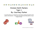 Math Posters for Kindergarten Envision Math Series, Topic 1