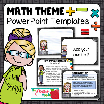 Math Powerpoint Templates Multi Purpose By The Knitted Apple Tpt