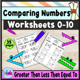 Math Practice Comparing Numbers  0-10 Greater Than Less Th