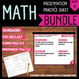 Math Practice Sheet & Presentation Bundle | 4.NBT.2 | 4th Grade
