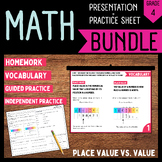 Math Practice Sheet & Presentation Bundle  | Place Value |