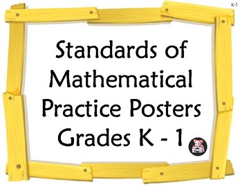 Preview of Math Practice Standards for K-1 that MAKE SENSE!