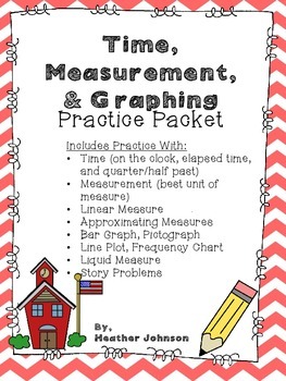 Preview of Math Centers Time Measurement Graph