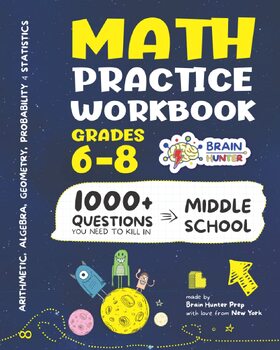 Math Practice Workbook Grades 6-8 by TEACHERS GUIDEBOOK | TPT