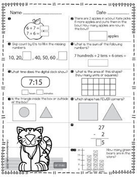 Math Practice Worksheets RIT Band 171-180 Google Classroom Blended Learning