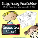 Math Practice Worksheets for Pre-k and Kindergarten