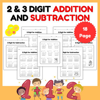 Preview of Math Practice centers l Regrouping Template for 2-3 Digit Addition & Subtraction