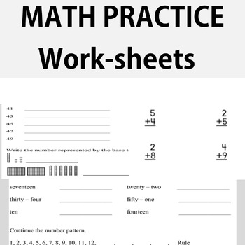 Preview of Math Practice worksheets, Math Practice: Sharpen Your Skills