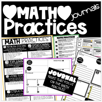 Preview of Math Practices Journal Pages, Posters, Rubric