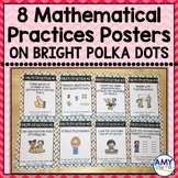 Math Practices Posters for Young Learners on bright polka dots