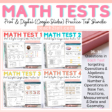 Math Prep Test Bundle Print & Digital Google Slides