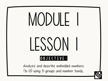 Preview of Math Presentation for Google Slides™ - 1st Grade Module 1 Lesson 1